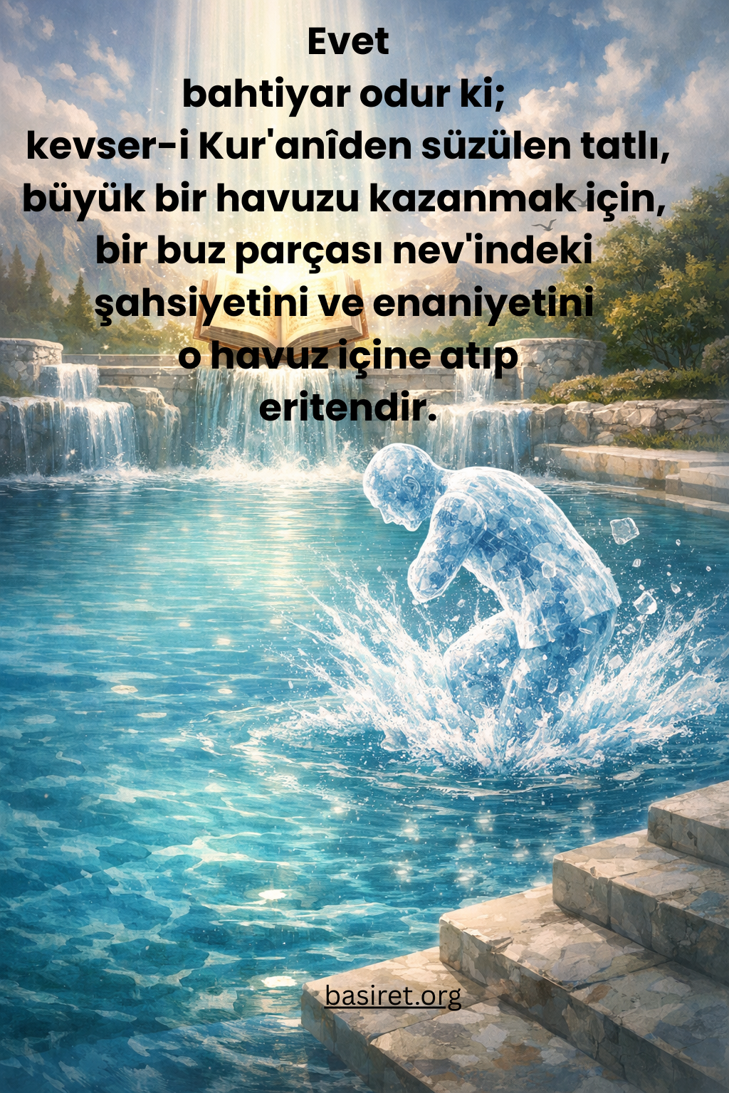 En bahtiyar odur ki benlik buzunu kevser havuzunda eritendir {{brizy_dc_image_alt imageSrc=